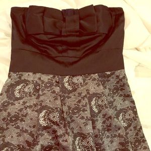 Strapless mini dress